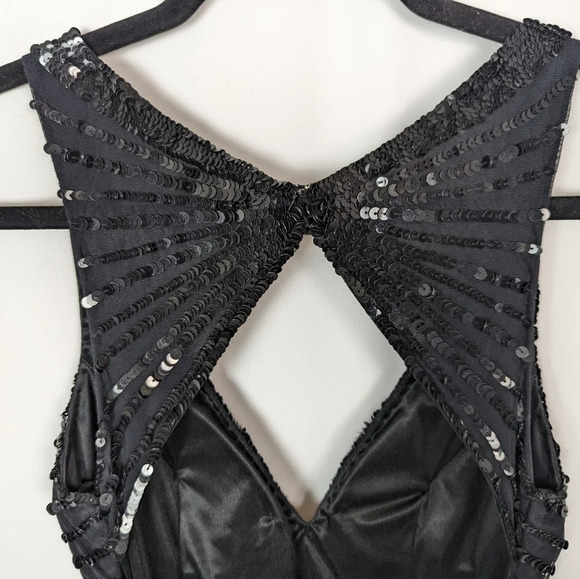 PRIMAVERA sz. 2 Full Sequined Open Back Prom Formal Pageant Mermaid DRESS GOWN - Picture 11 of 14